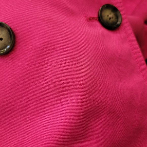 Banana Republic Fuchsia Pink Short Cotton Peacoat US S - Picture 12 of 12